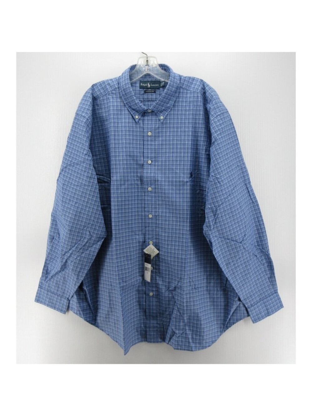 Ralph Lauren Shirt 2XB Big Button Down Plaid Classic Fit Pony Woven